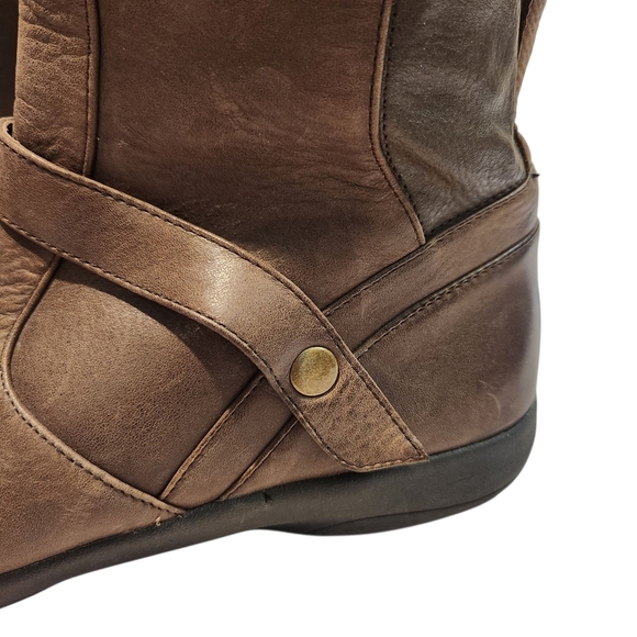 ABEO WOMEN'S ELENA KNEE HIGH LEATHER BROWN BOOTS SZ 7.5 - Picture 2 of 12